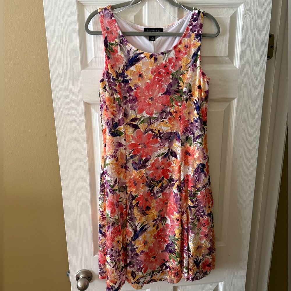 Floral Sleeveless Dress w/ Cropped Jacket